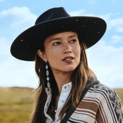 Outlet Stetson Night Sky Fedora Navy