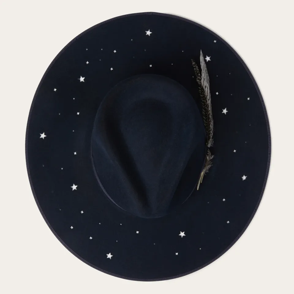 Online Stetson Night Sky Fedora Navy