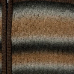 Stetson Ombre Border Stripe Cardigan Brown