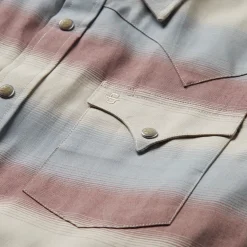 Hot Stetson Ombre Stripe Twill Shirt Wine