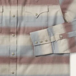 Hot Stetson Ombre Stripe Twill Shirt Wine