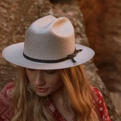 Sale Stetson Open Road Straw Hat Taupe