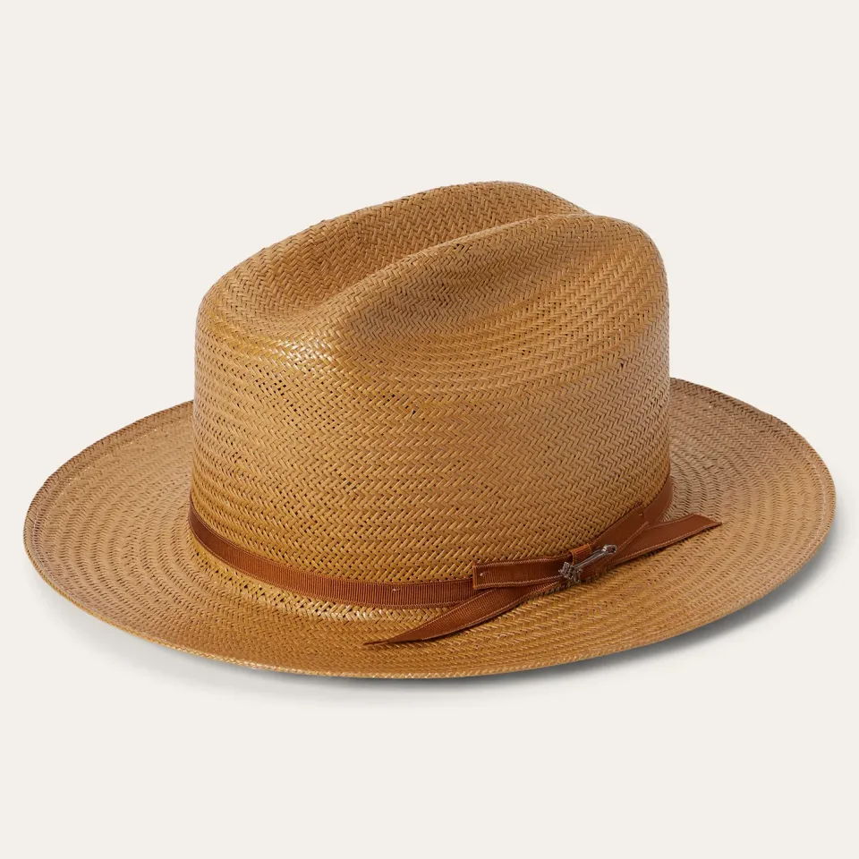 Discount Stetson Open Road Straw Hat Cognac
