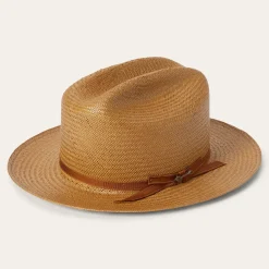 New Stetson Open Road Straw Hat Cognac