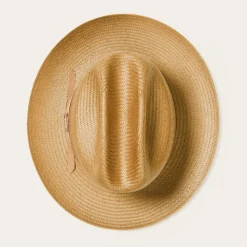 Clearance Stetson Open Road Vented Straw Cowboy Hat Cognac