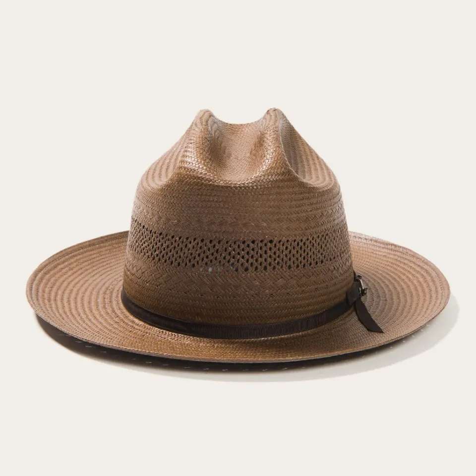Online Stetson Open Road Vented Straw Cowboy Hat Chocolate