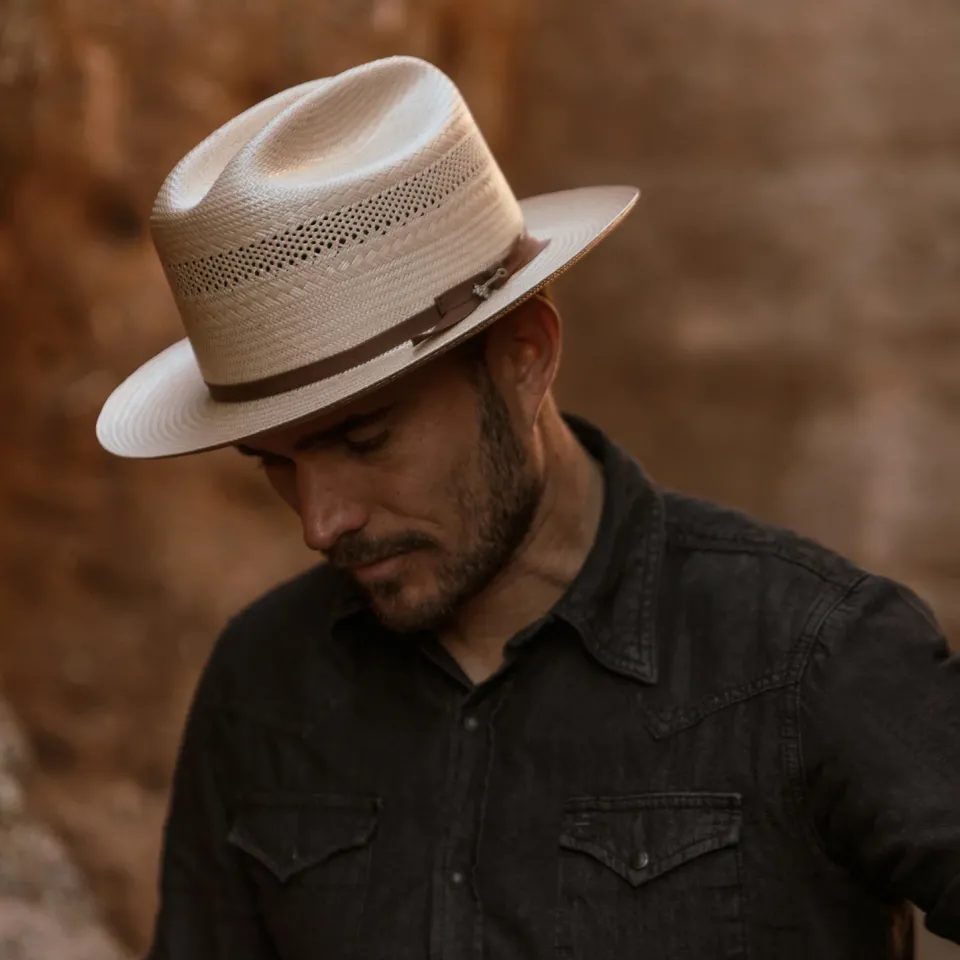 Stetson Open Road 10X Straw Cowboy Hat Toasted