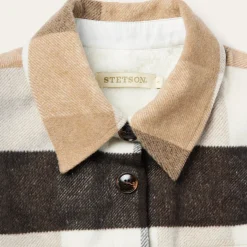 Sale Stetson Oversize Plaid Shirt Jacket Brown