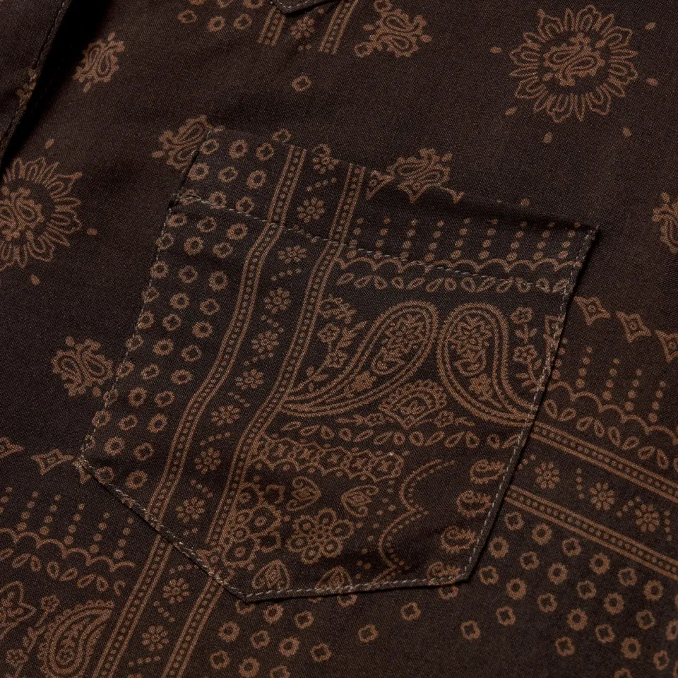 Sale Stetson Patchwork Bandana Print Blouse Brown