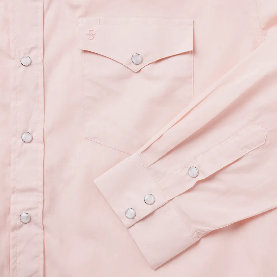 Online Stetson End-On-End Western Shirt Pink