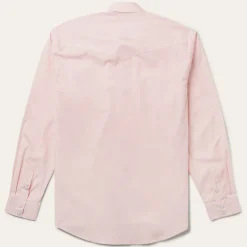 Sale Stetson End-On-End Western Shirt Pink