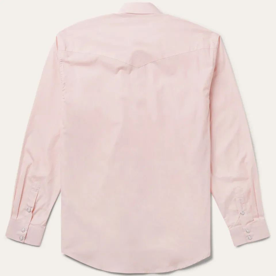 Sale Stetson End-On-End Western Shirt Pink