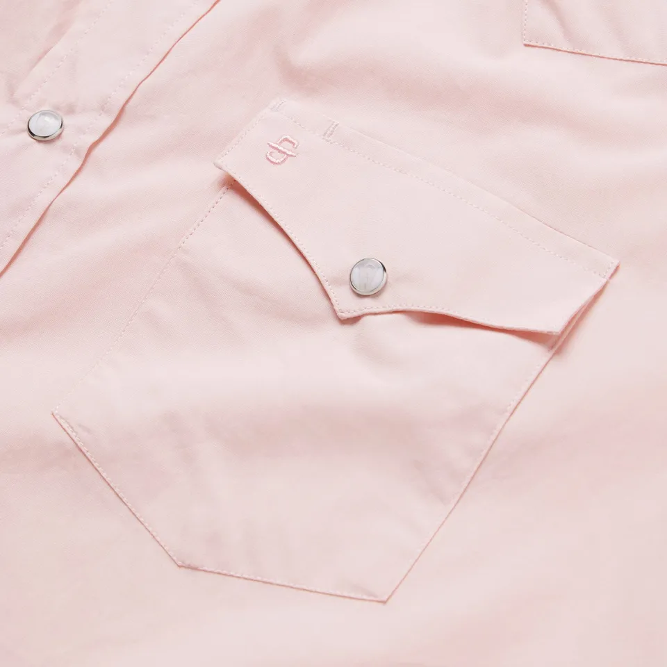 Sale Stetson End-On-End Western Shirt Pink