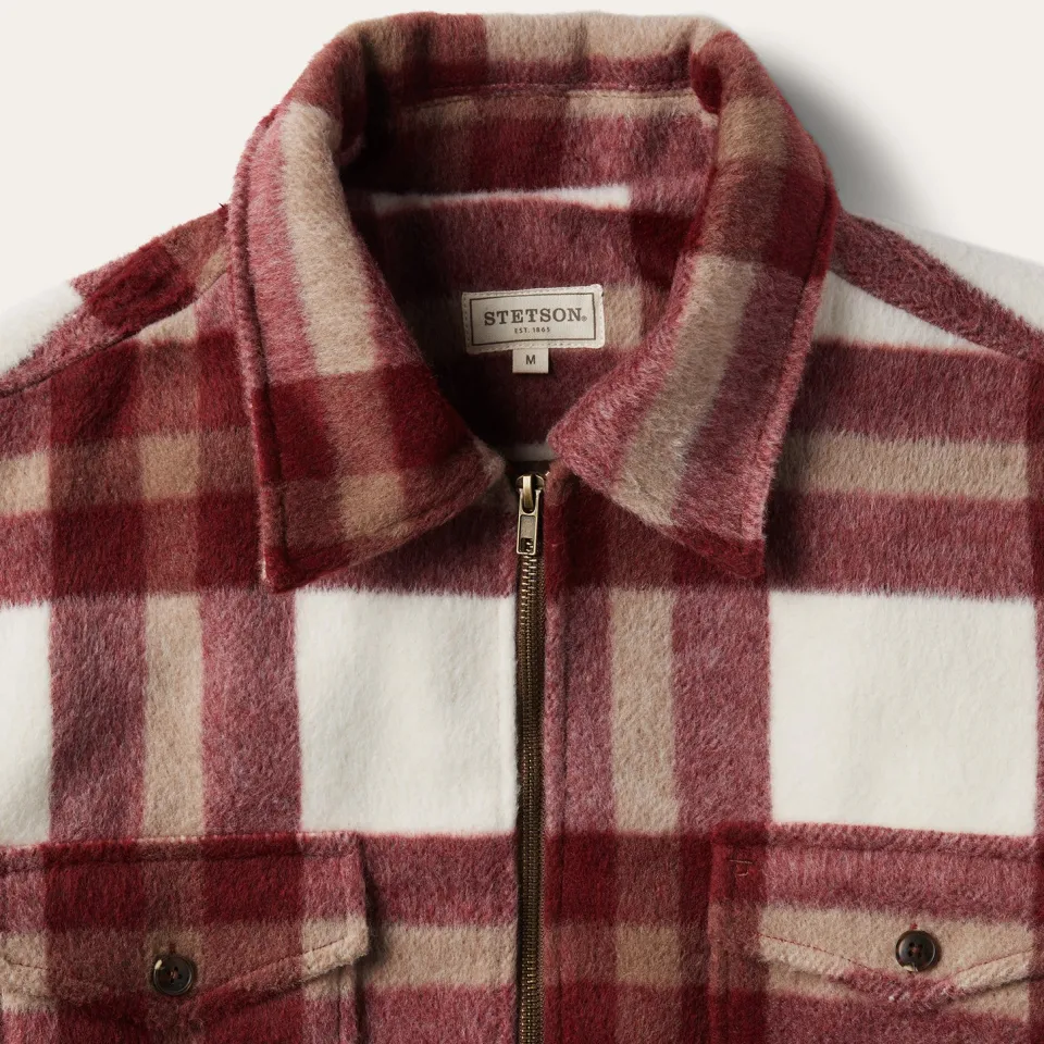 Online Stetson Plaid Lined Jac-Shirt Red