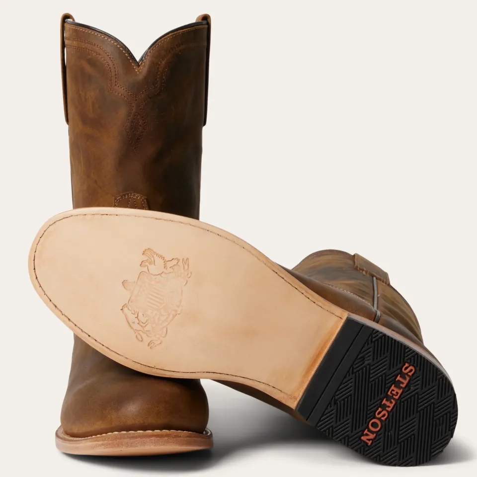 Clearance Stetson Puncher Boots Oily Brown