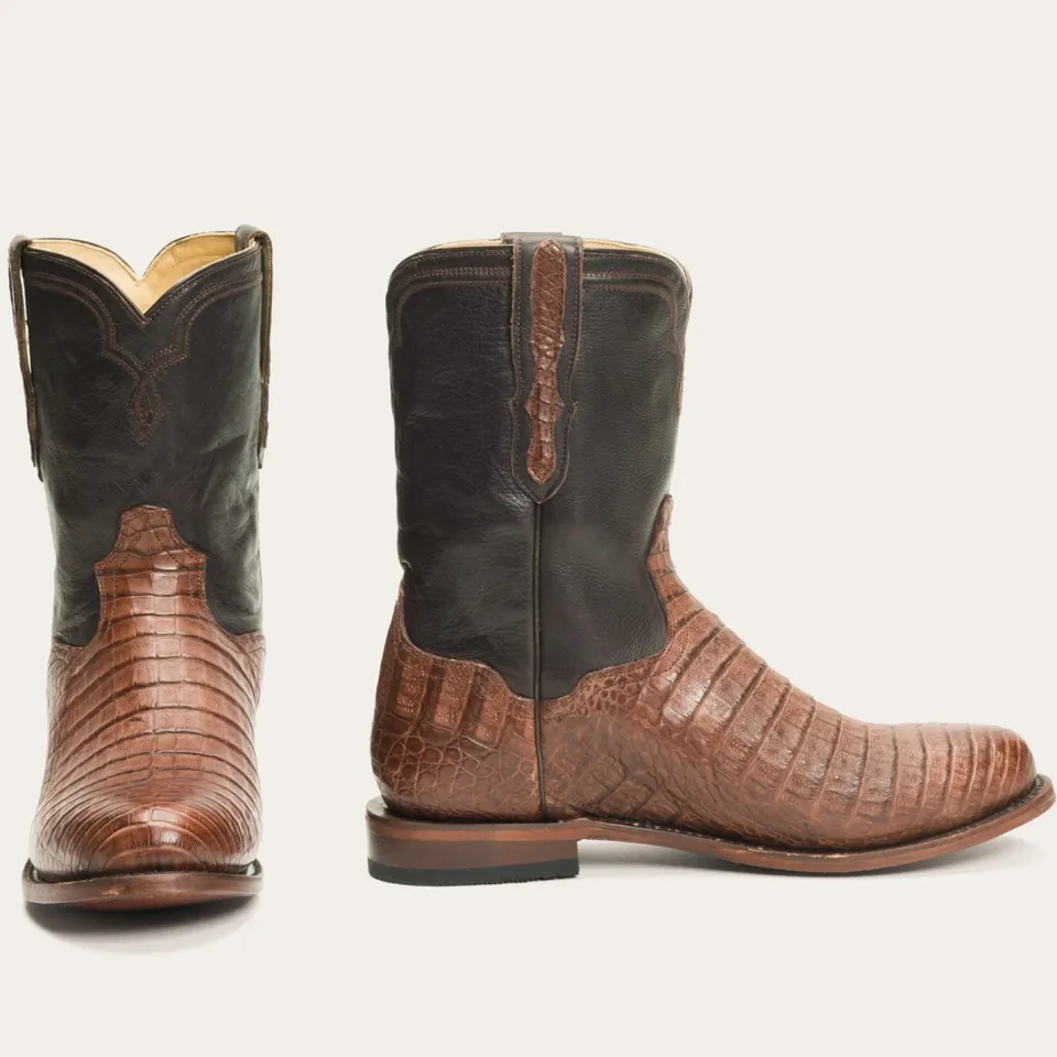 New Stetson Puncher Exotic Boots Brown