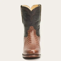 Clearance Stetson Puncher Exotic Boots Brown