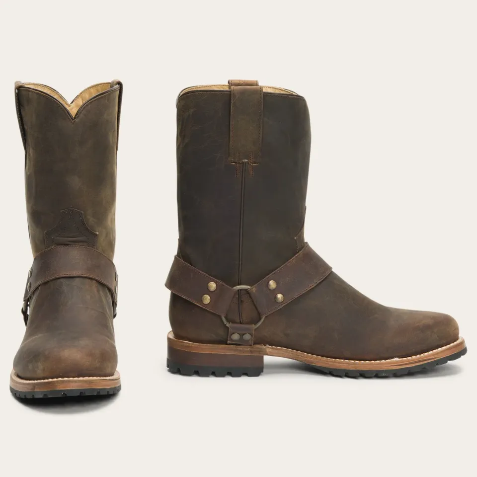 Hot Stetson Puncher Harness Boot Brown
