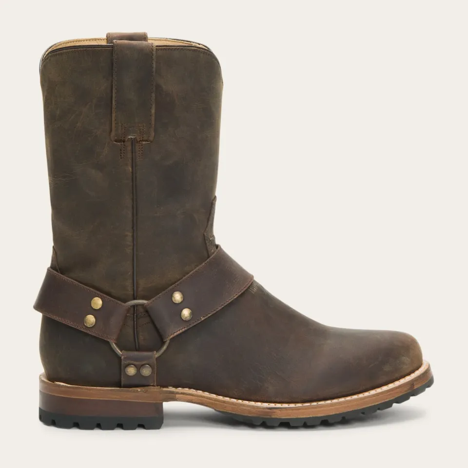 Hot Stetson Puncher Harness Boot Brown
