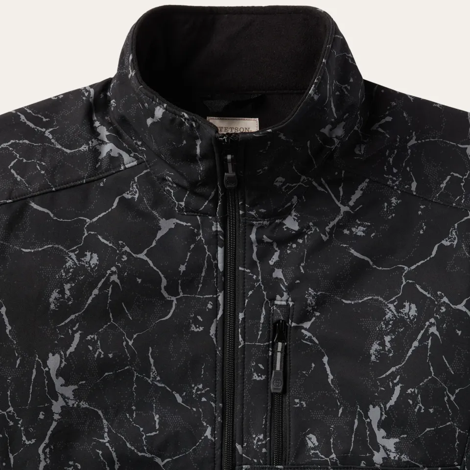 Discount Stetson Range Print Softshell Tech Jacket Grey
