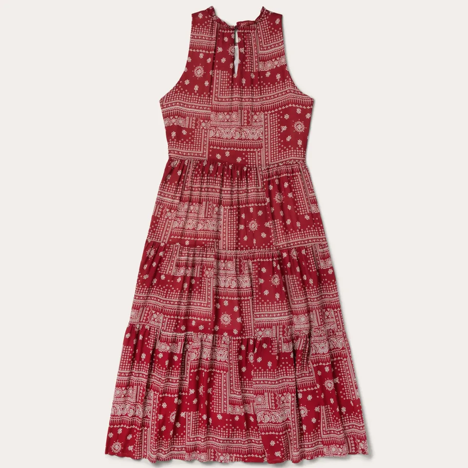 New Stetson Bandana Patchwork Dress Red