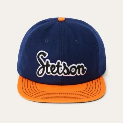New Stetson Retro Script Baseball Cap Navy