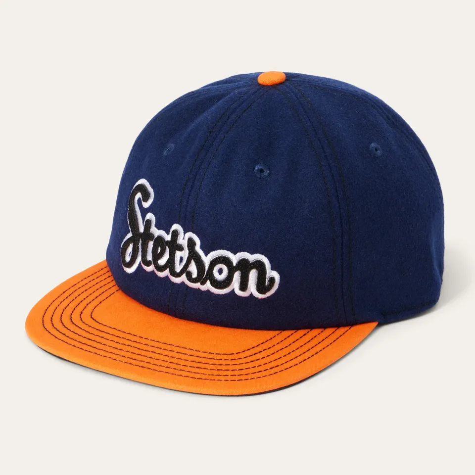 New Stetson Retro Script Baseball Cap Navy