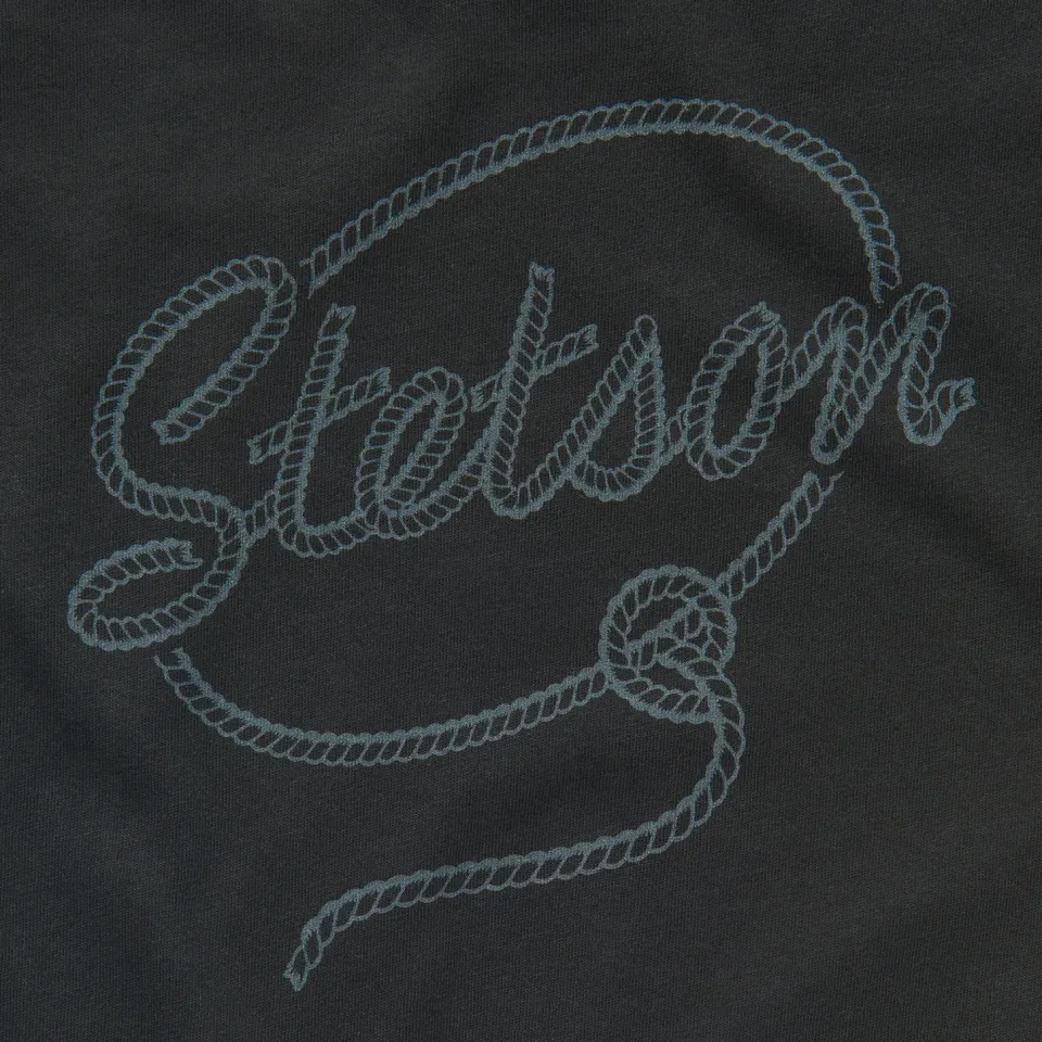 Outlet Stetson Rope Print Graphic Tee Black
