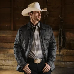 Sale Stetson Serape Dobby Twill Western Shirt Brown