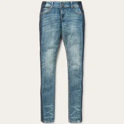New Stetson Skinny Fit Stripe Leg Jean Blue