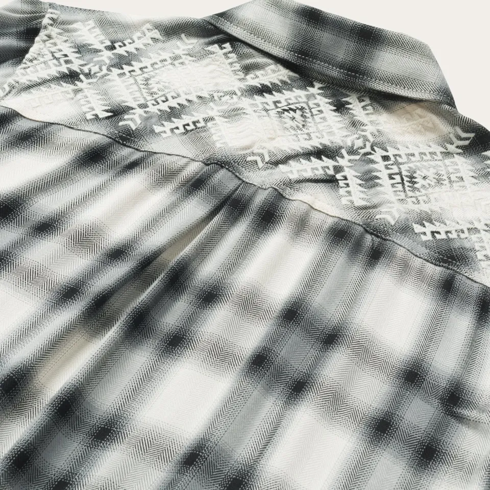 Best Stetson Smokey Ombre Plaid Shirt Grey