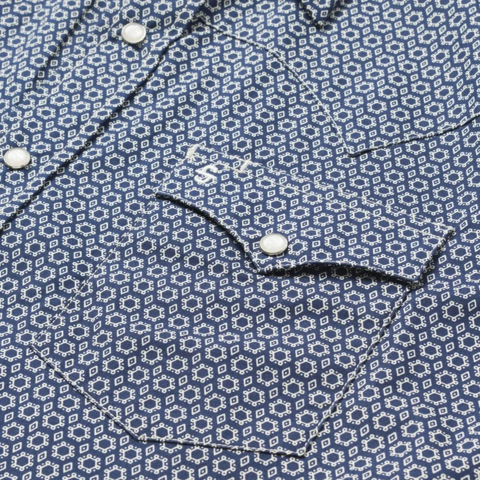 Best Stetson Snap Front Shirt in Deep Blue