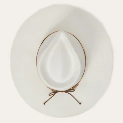 Outlet Stetson Sol Straw Fedora Bleach