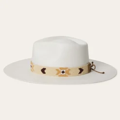 Stetson Sol Straw Fedora Bleach