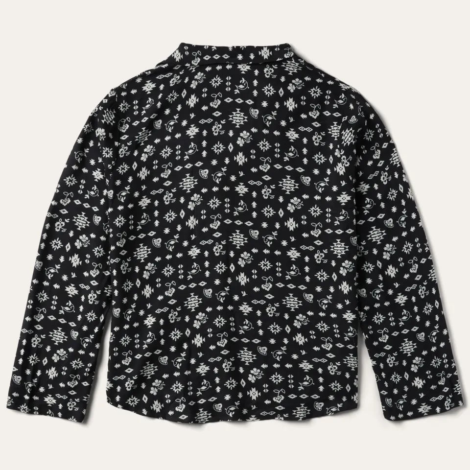 Stetson Southwestern Ditzy Print Blouse Black