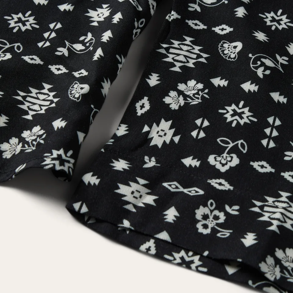 Stetson Southwestern Ditzy Print Blouse Black