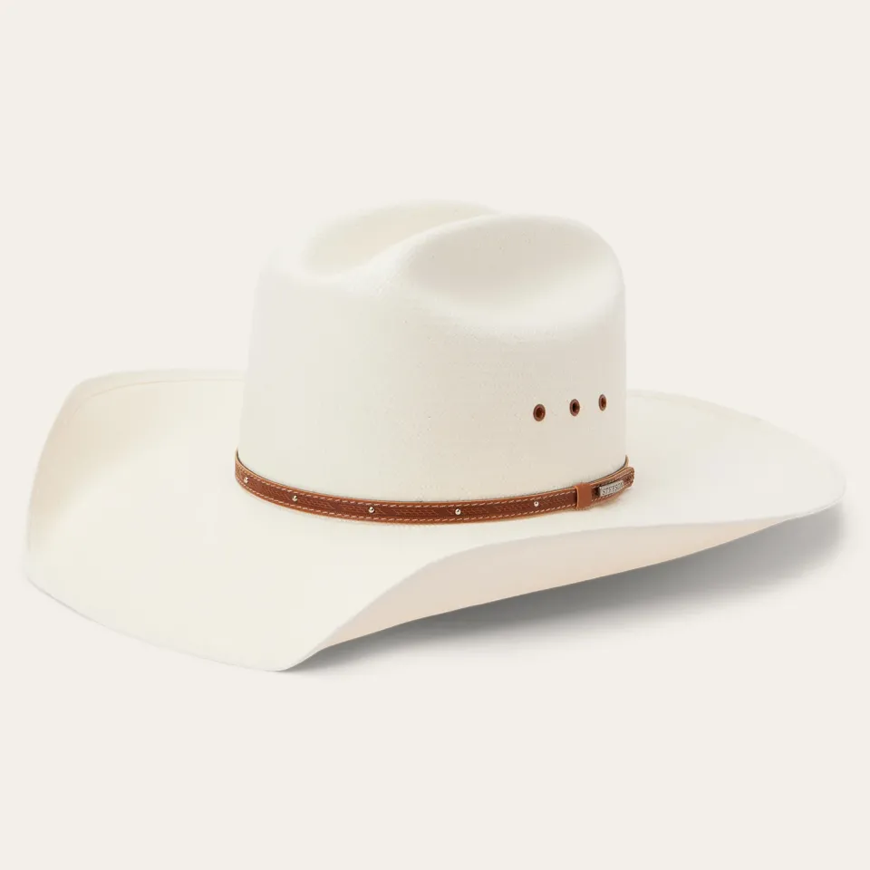 New Stetson Stanhope 10X Straw Cowboy Hat Natural