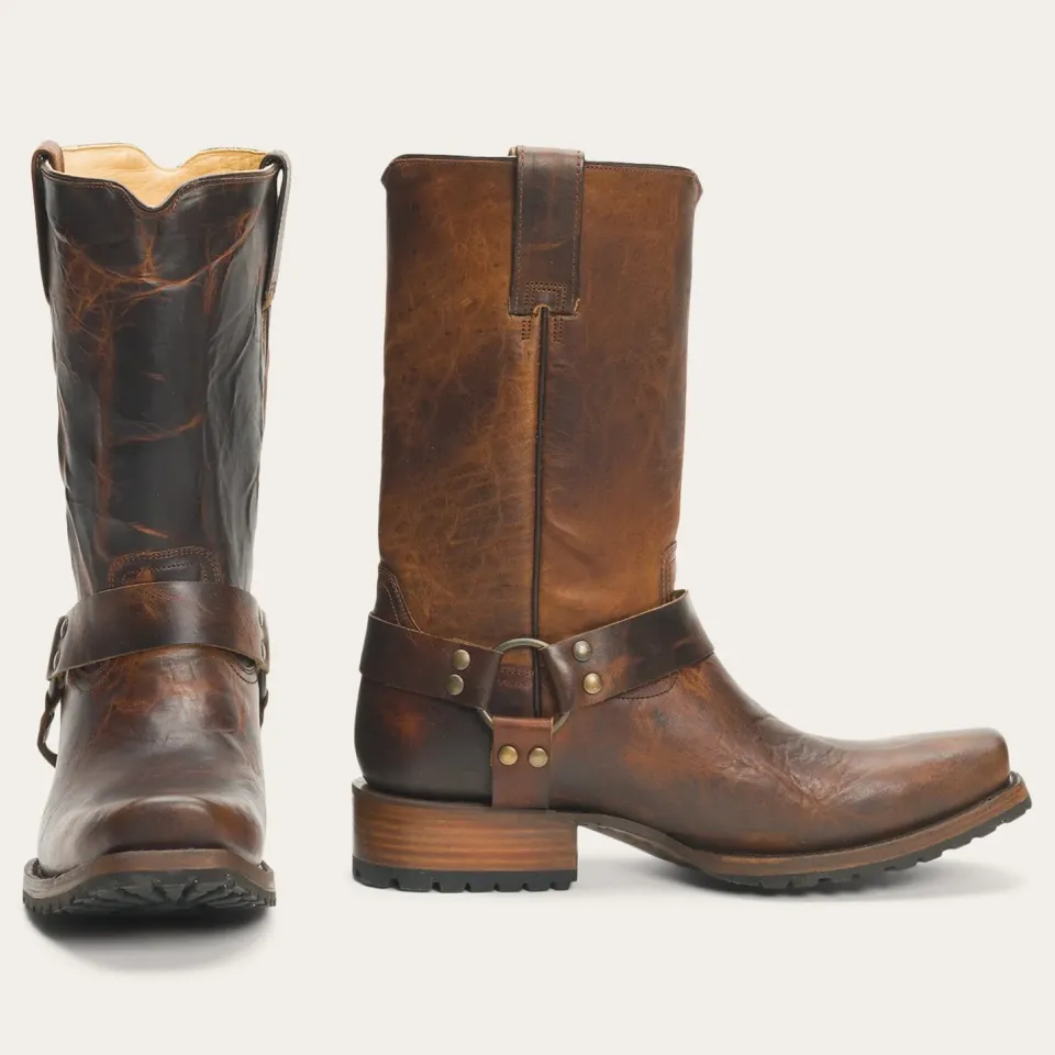 Clearance Stetson Heritage Harness Boots Brown