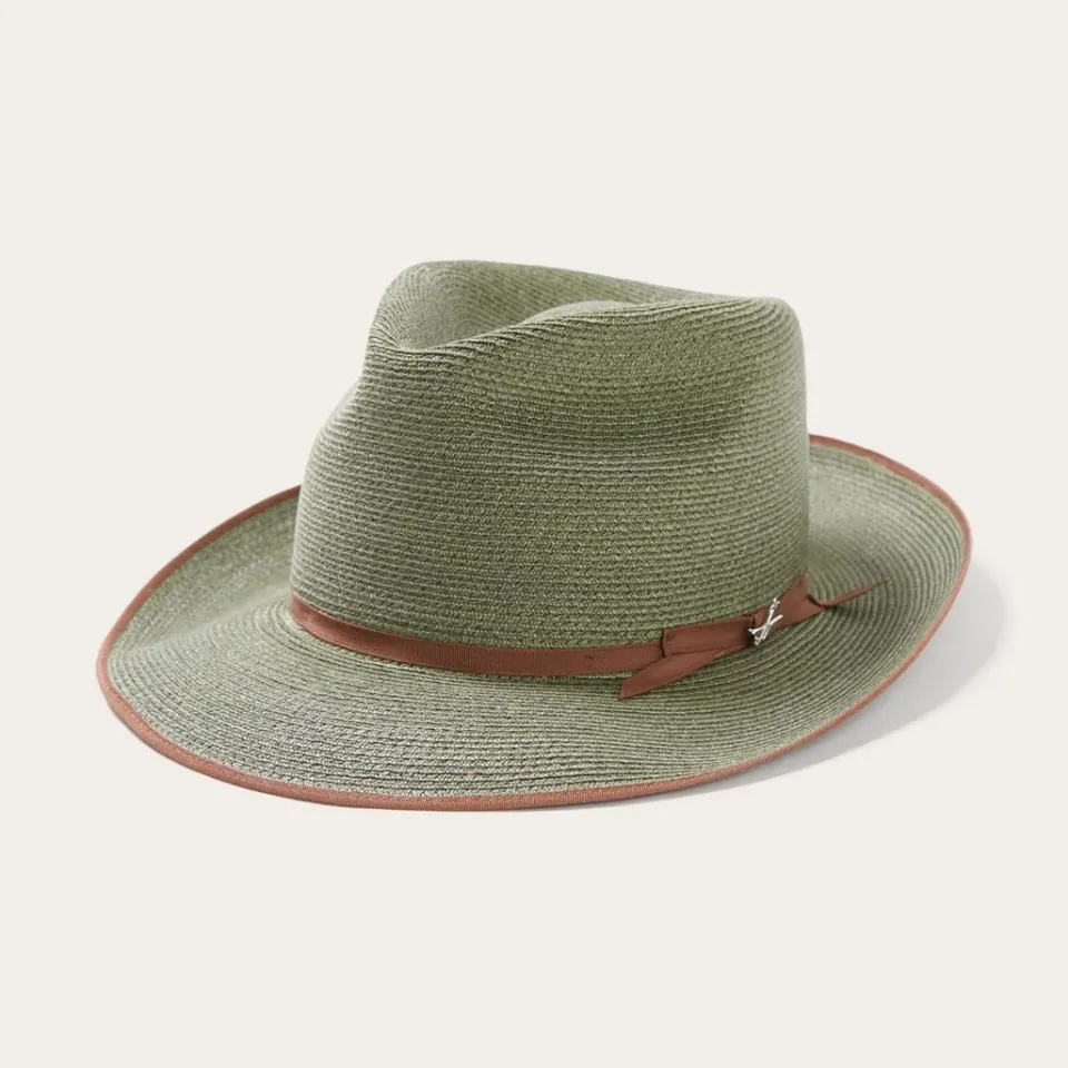 New Stetson Stratoliner Hemp Fedora Sage