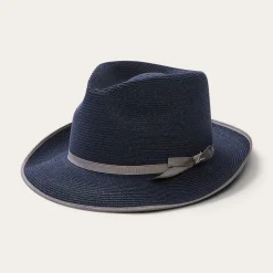 Best Stetson Stratoliner Hemp Fedora Navy