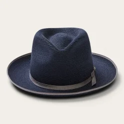 Discount Stetson Stratoliner Hemp Fedora Navy
