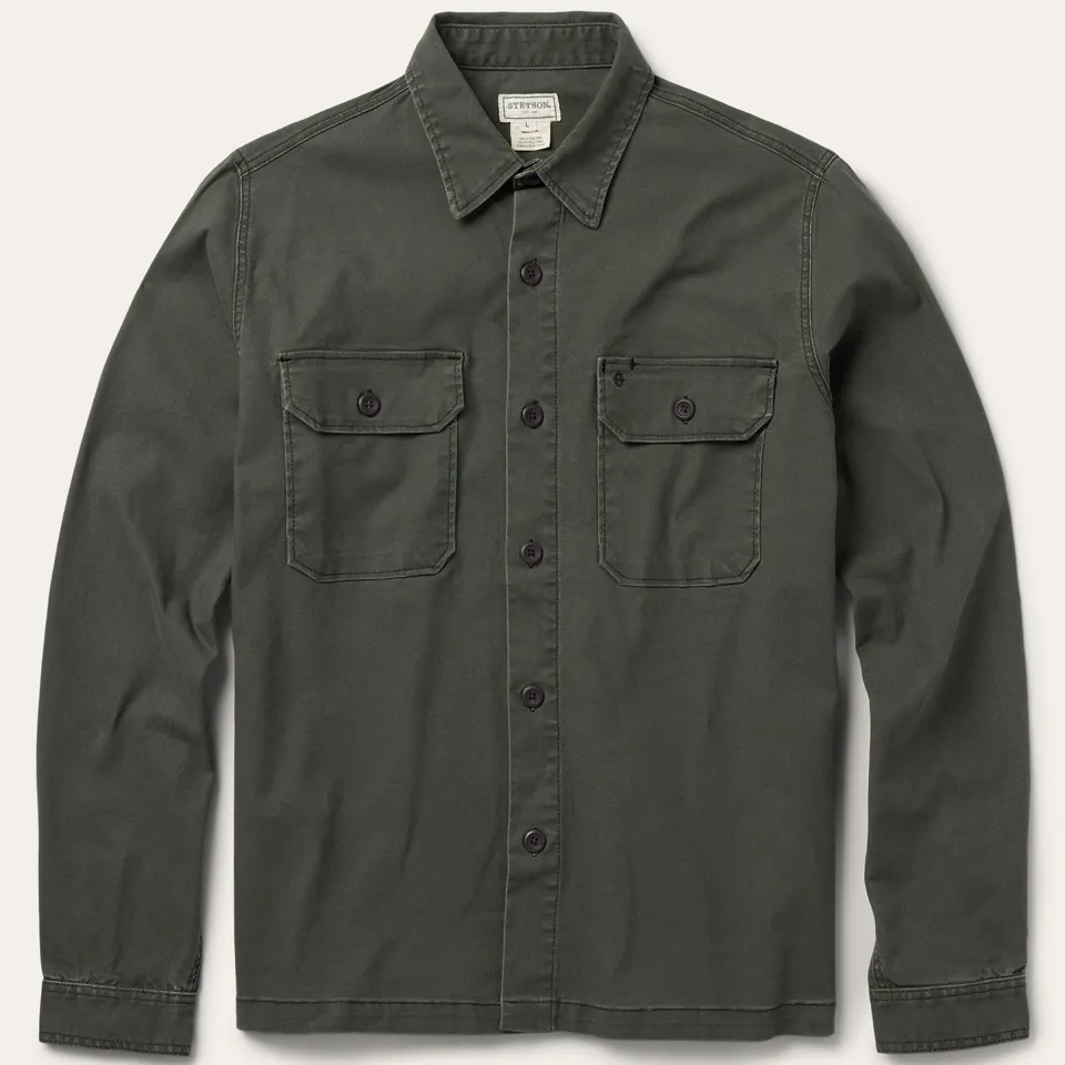 Online Stetson Stretch Canvas Jac-Shirt Green