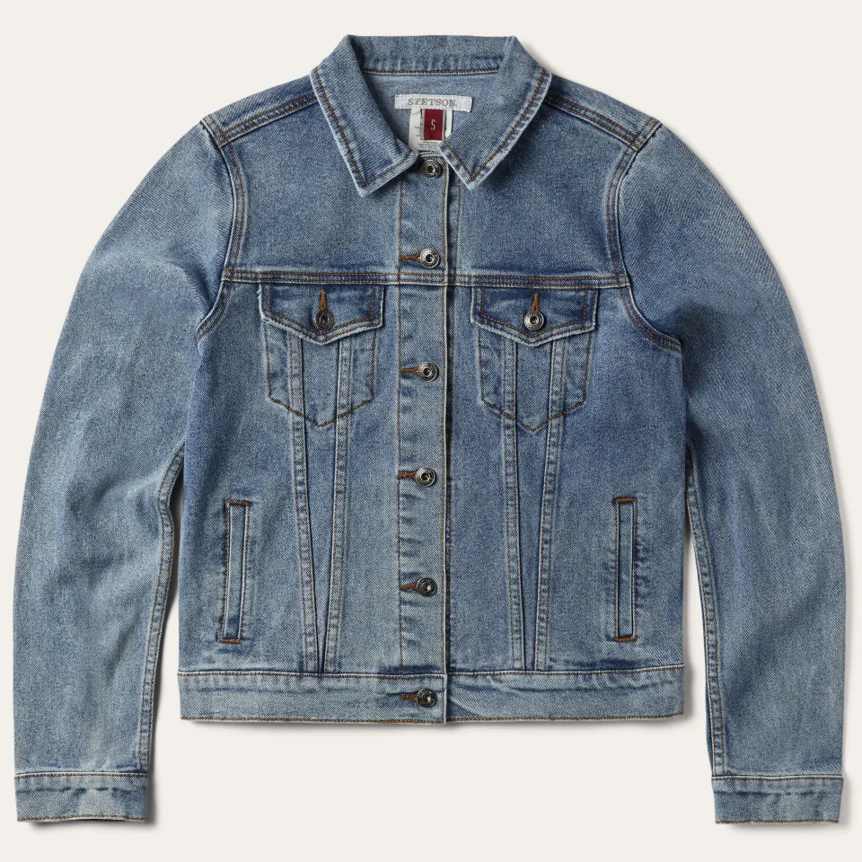 Online Stetson Stretch Denim Jacket Blue