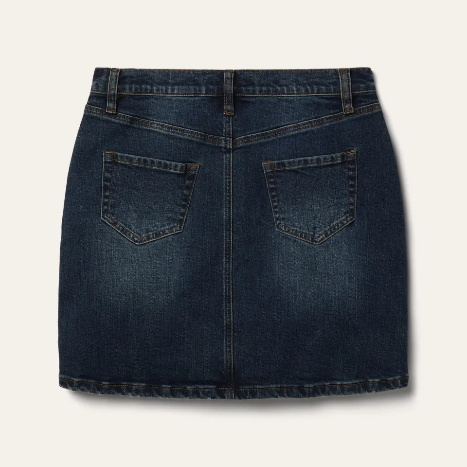 Hot Stetson Stretch Denim 5-Pocket Skirt Blue