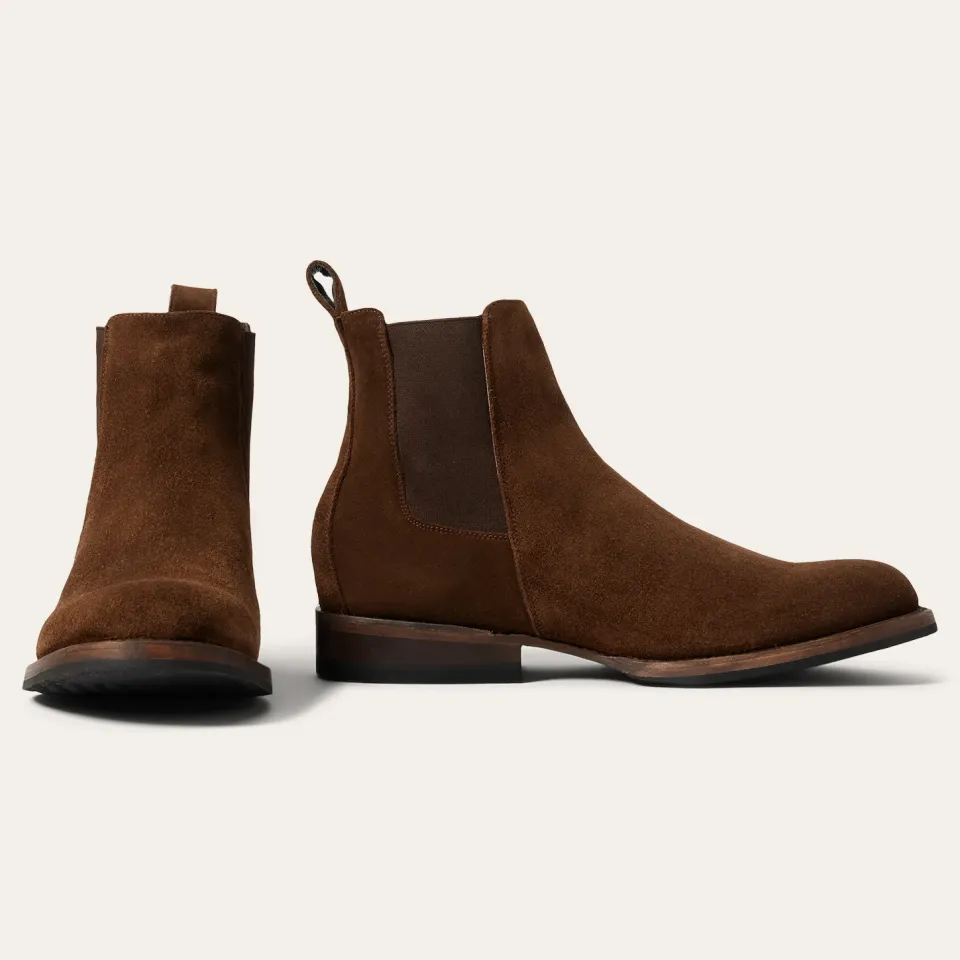Best Stetson Suede Beat Chelsea Boot Brown