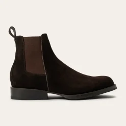 Sale Stetson Suede Beat Chelsea Boot Dark Brown