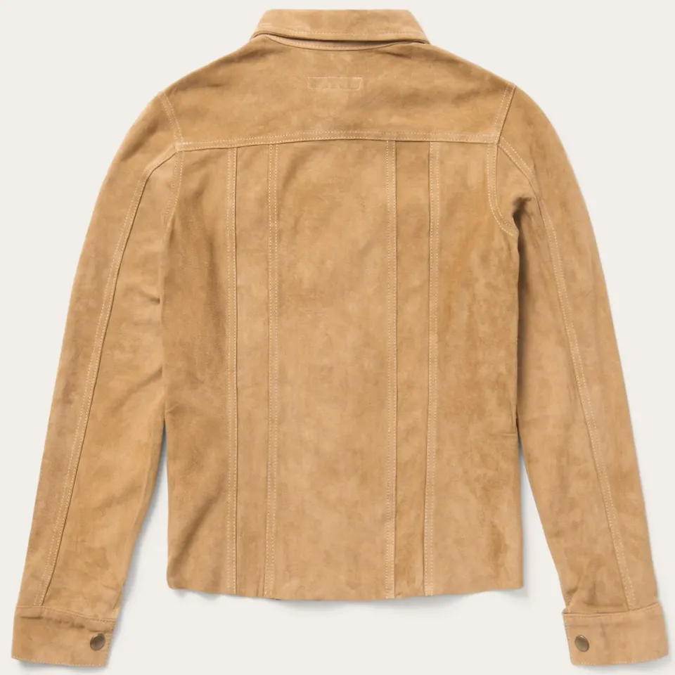 Stetson Suede Denim Shirt Jacket Brown