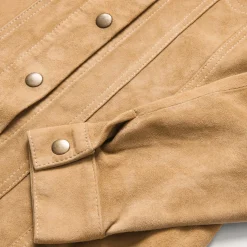Stetson Suede Denim Shirt Jacket Brown