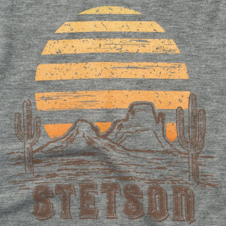 Stetson Sunset Graphic Tee Grey
