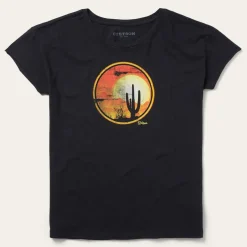 Hot Stetson Sunset Saguaro Graphic Tee Black